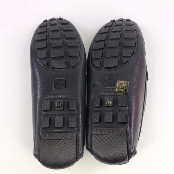 Zanzara Filbert Black Leather Loafer Shoes main image 6